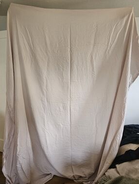 Parachute Brushed Cotton Cal King Flat Sheet - Light Blush